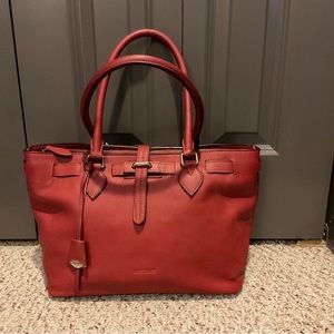 Dooney & Bourke Montecatini Medium Shopper MBM70 Cranberry NWT Italian Leather